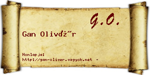 Gan Olivér névjegykártya