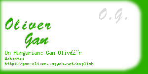 oliver gan business card